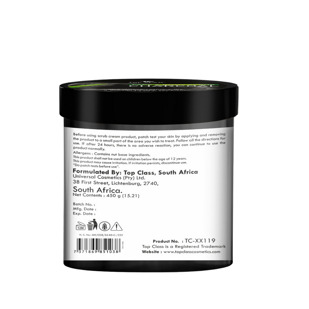 Top Class Face & Body Scrub - Charcoal 450ml